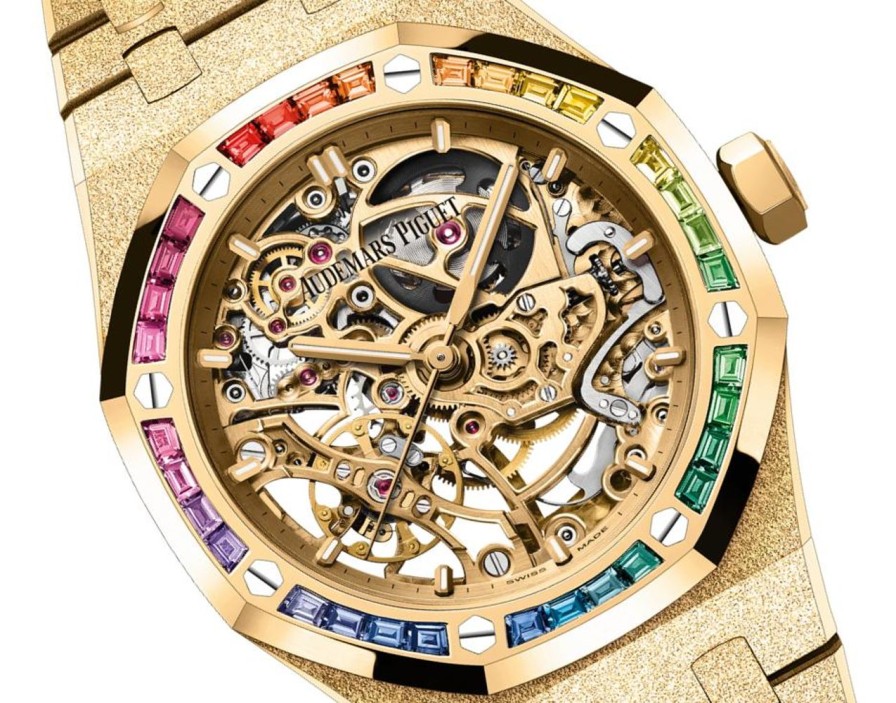 Watches Audemars Piguet | Royal Oak Frosted Gold Double Balance Wheel Openworked 18-Carat Yellow Gold