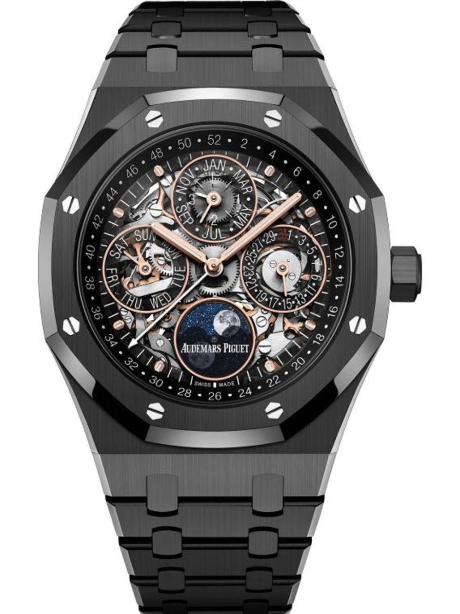 Watches Audemars Piguet | Royal Oak Perpetual Calendar Openworked Black Ceramic